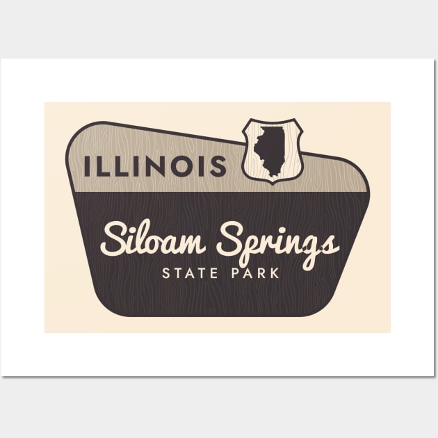 Siloam Springs State Park Illinois Welcome Sign Wall Art by Go With Tammy